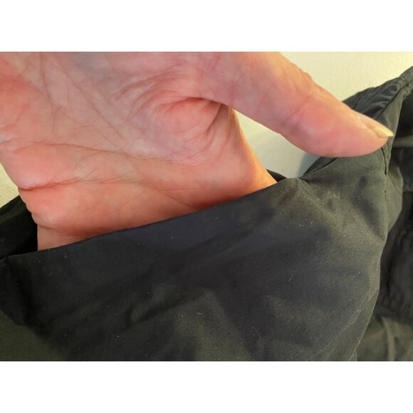 eShakti Black Dress Lace Neck Line Fit Flare 36" Long Cotton Short Sleeve XS - Picture 7 of 11